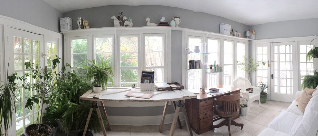 decorating a long and narrow sunroom