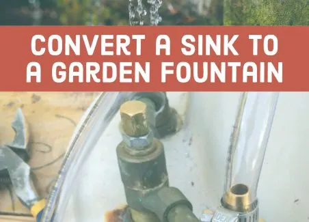 tutorial to convert a sink to a garden fountain