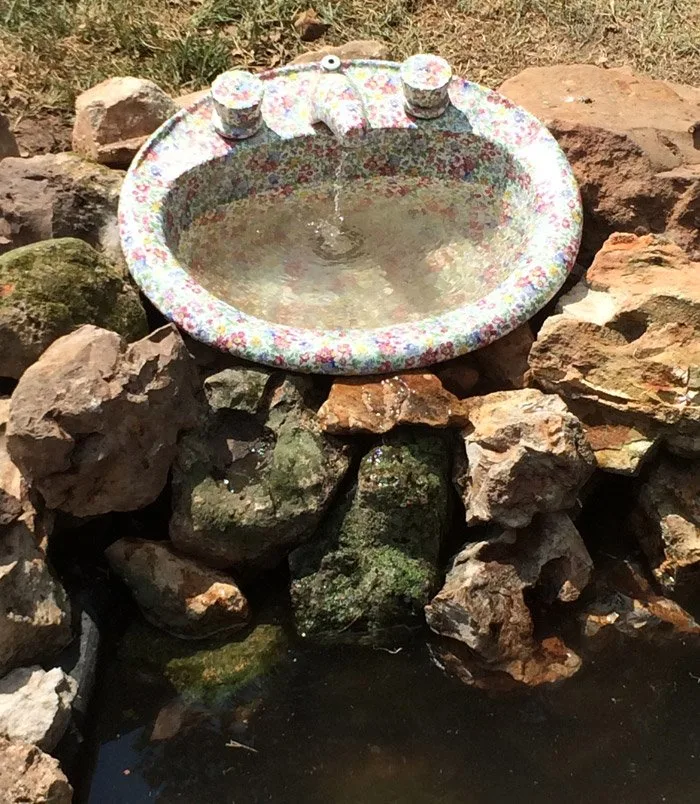 sink turned fountain