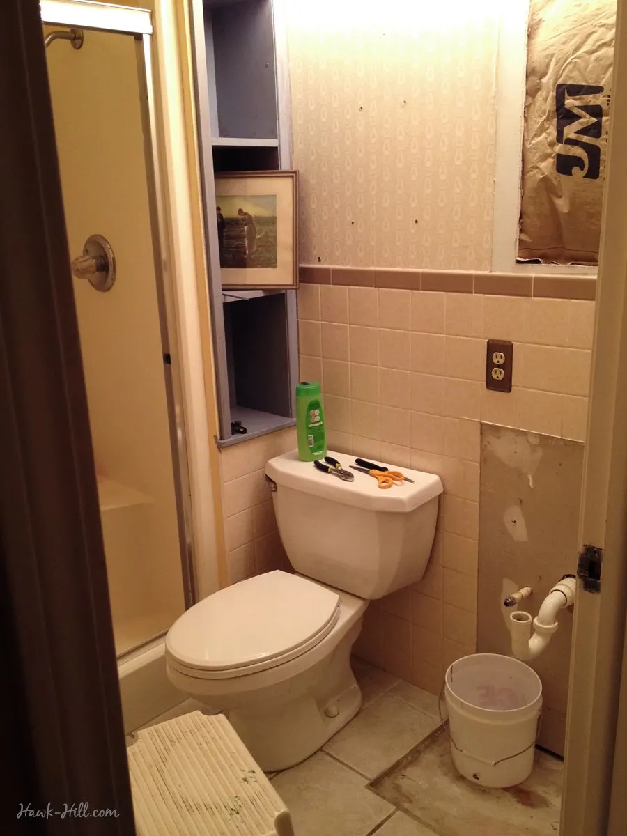 $300 Bathroom Renovation - featuring Paneling over Existing Tile