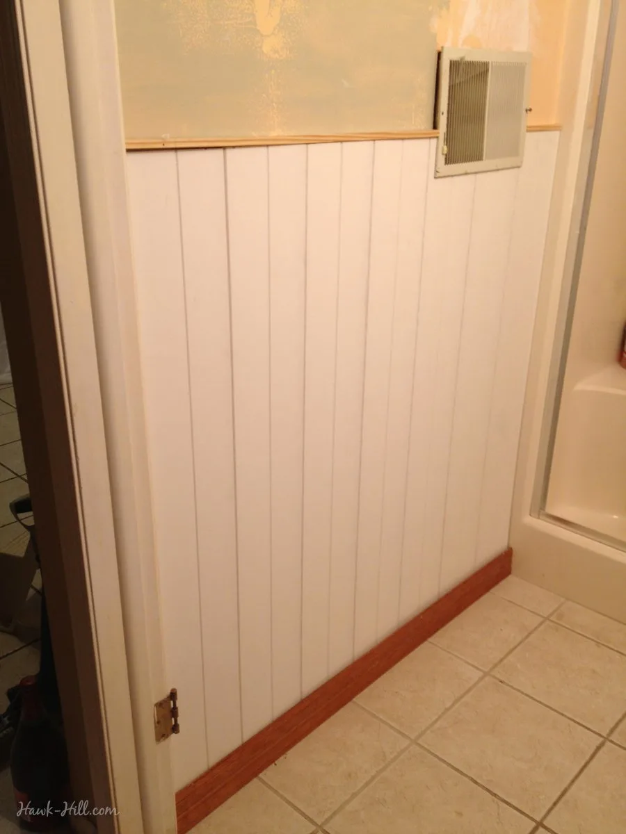 Installing Paneling or Shiplap Over Tile – How I Remodeled a Bathroom ...