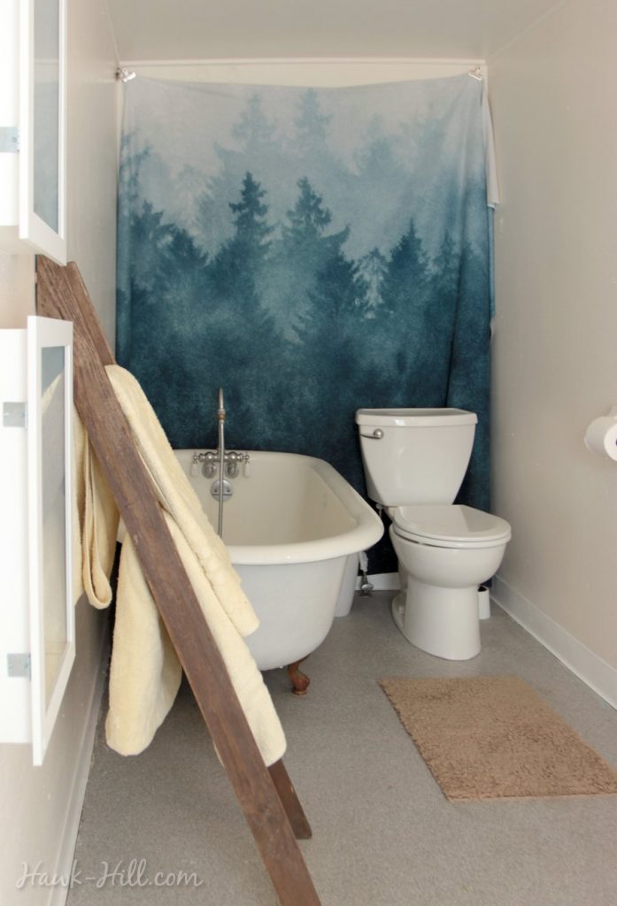 Big Bathroom in Tiny Seattle Apartment with Clawfoot Tub