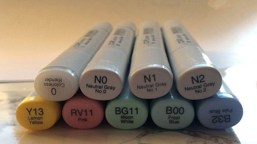My favorite, can't-live-without colors of copic markers