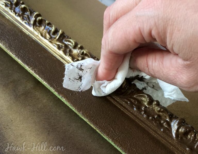 DIY My Method for Painting an Antique Gold Patina Finish on Frames