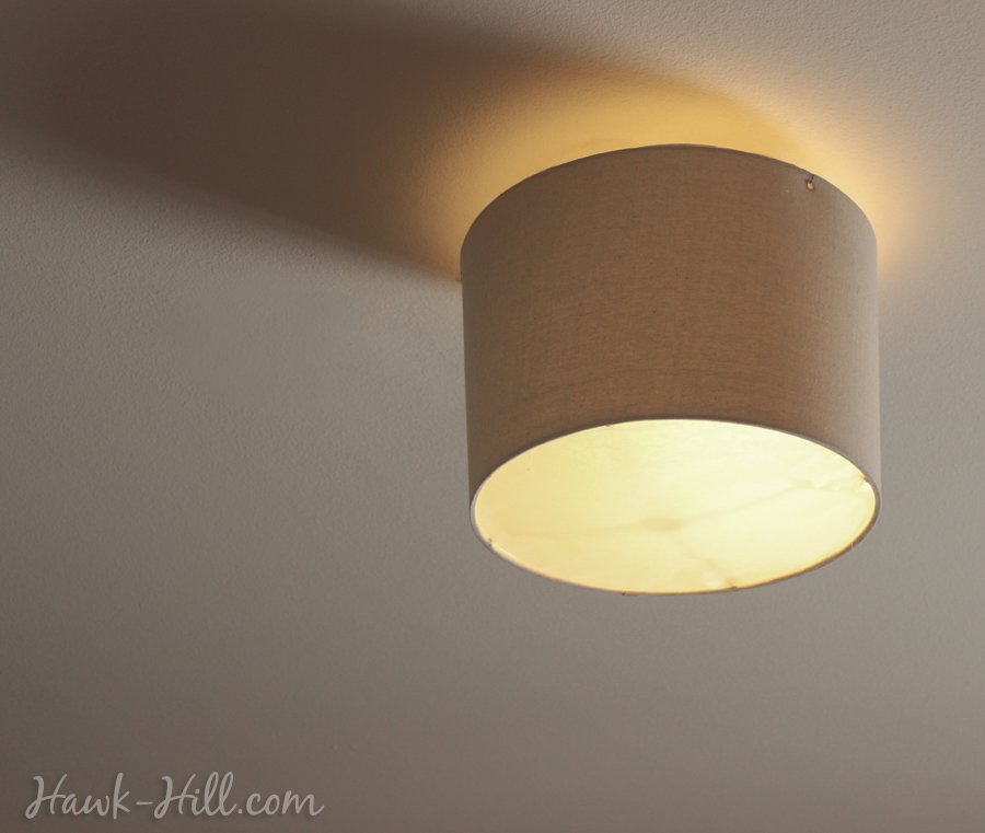 A Diy For Covering Up Ugly Light, How To Fix A Ceiling Light Shade