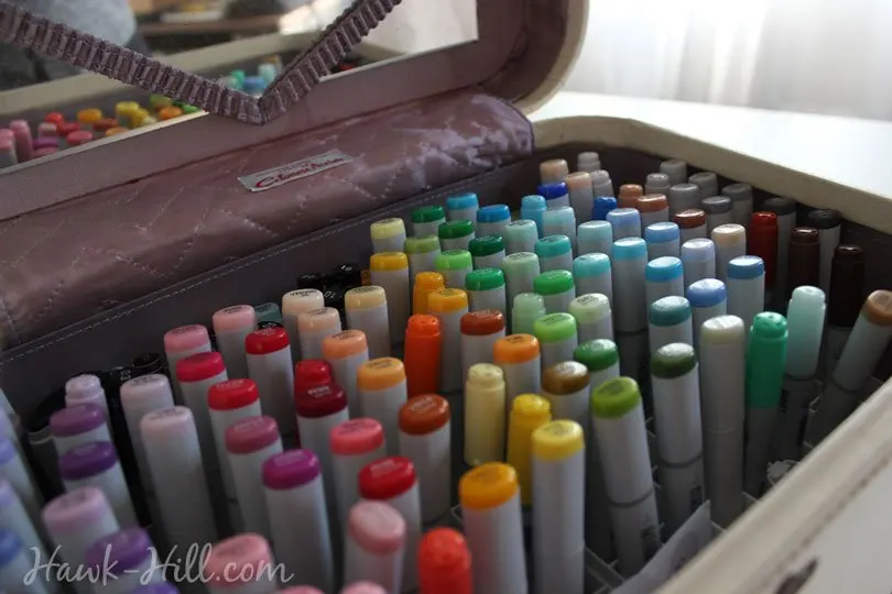 This creative method for marker storage stows your art supplies