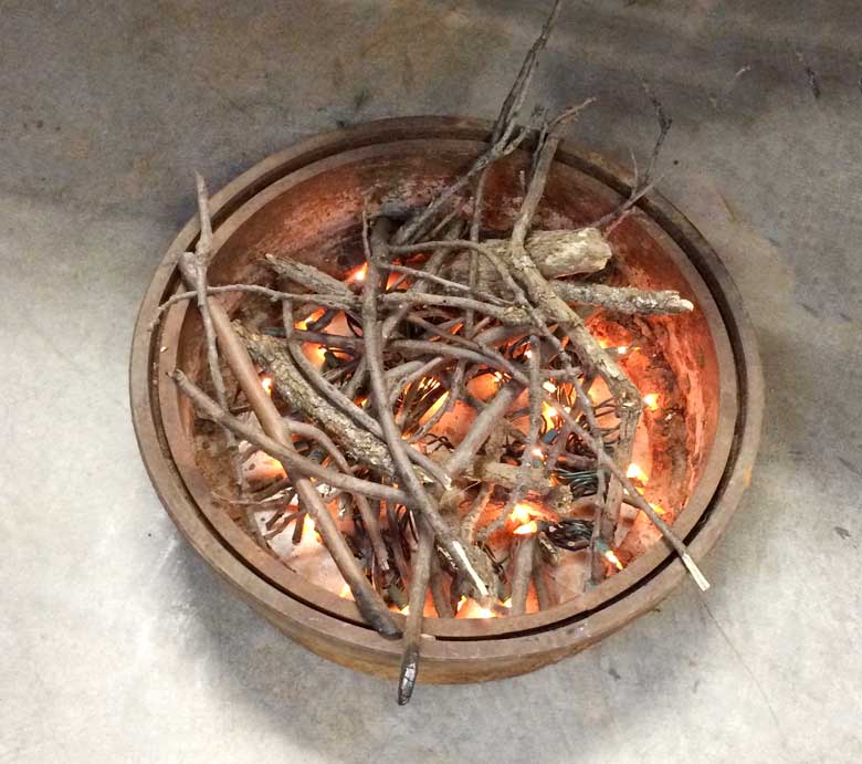 how to build a fake campfire indoors