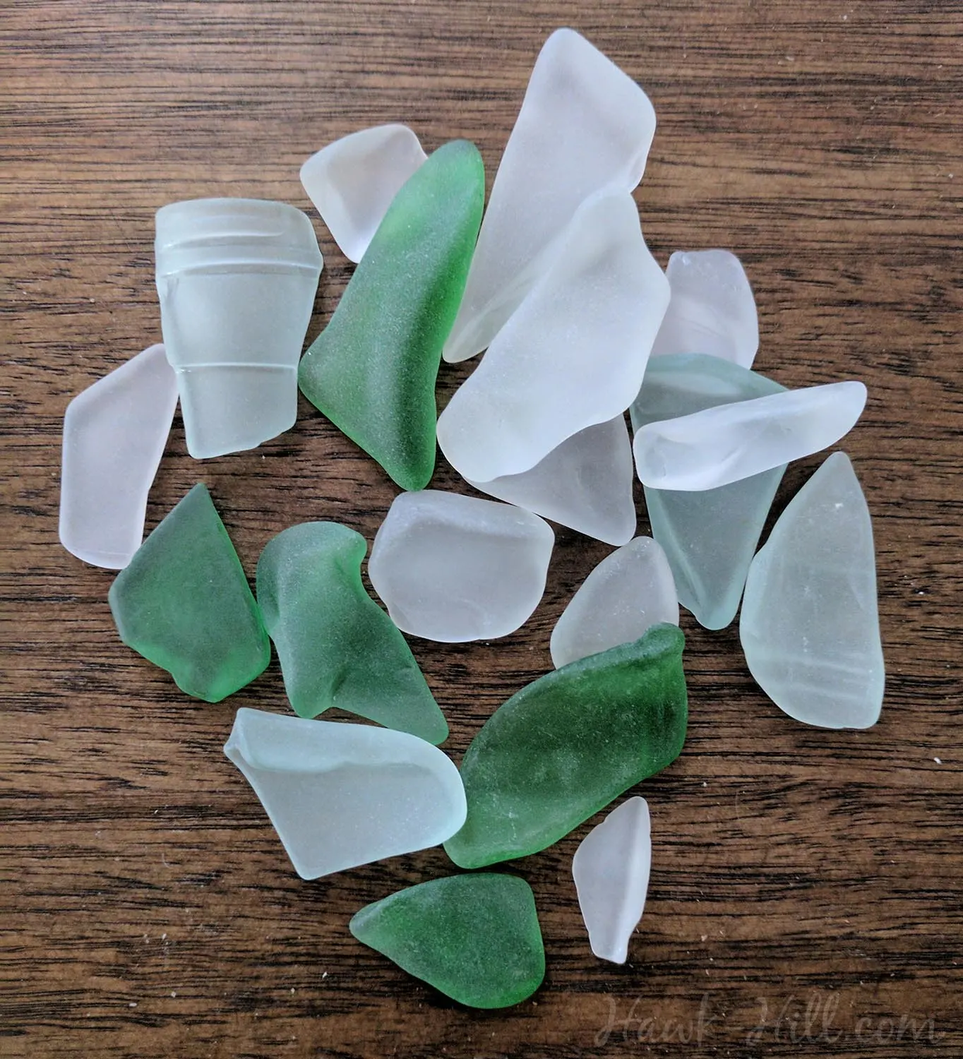 homemade sea glass made from reclaimed recycling
