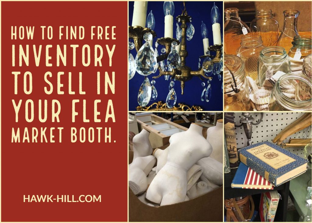 Tricks for finding free vintage collectibles to sell in your flea market or garage sale.