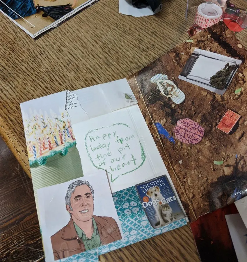 A Leslie Knope themed party had games, and these collage were the result