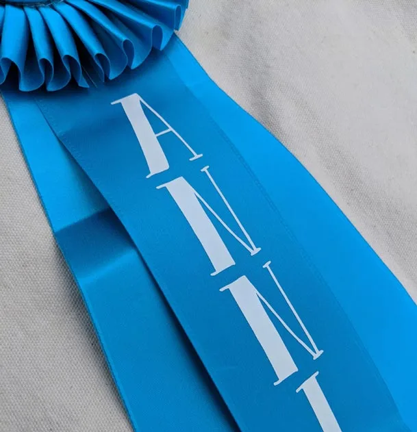 personalizing an award ribbon step by step