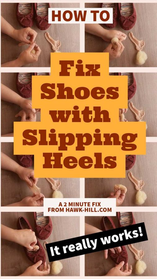 An easy, permeant, and super comfortable way to make too-big shoes fit