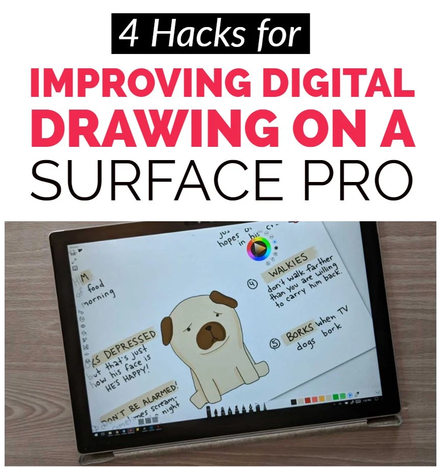 tips for drawing digitally with a Surface Pro