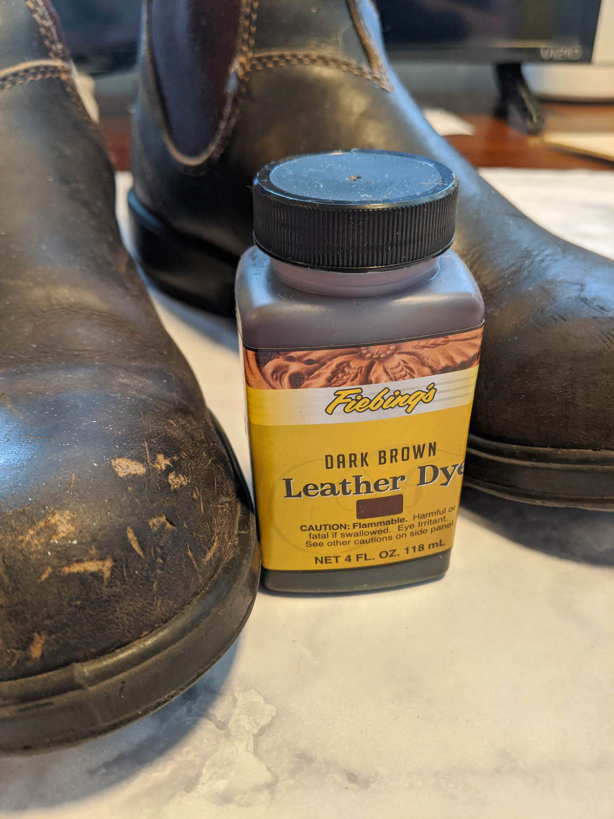  using good dye and good conditioner can revive deeply damaged leather boots