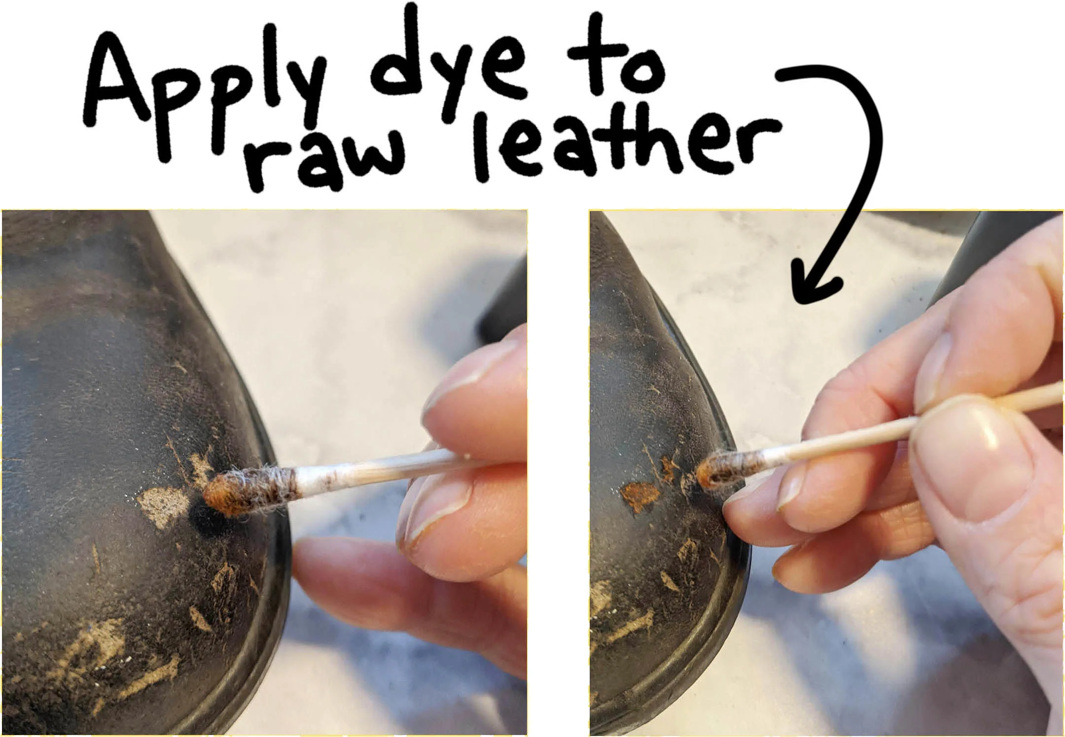  to repair gouges and deep scratches it's important to find the dye that will match the finish of the leather on your boot