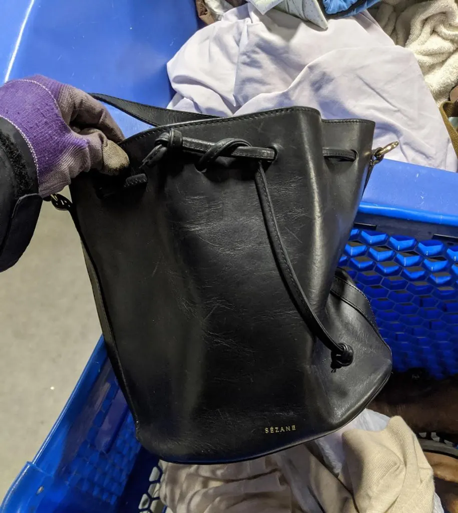  there's a lot of junk at the goodwill outlet, and some treasures like this $300 handbag