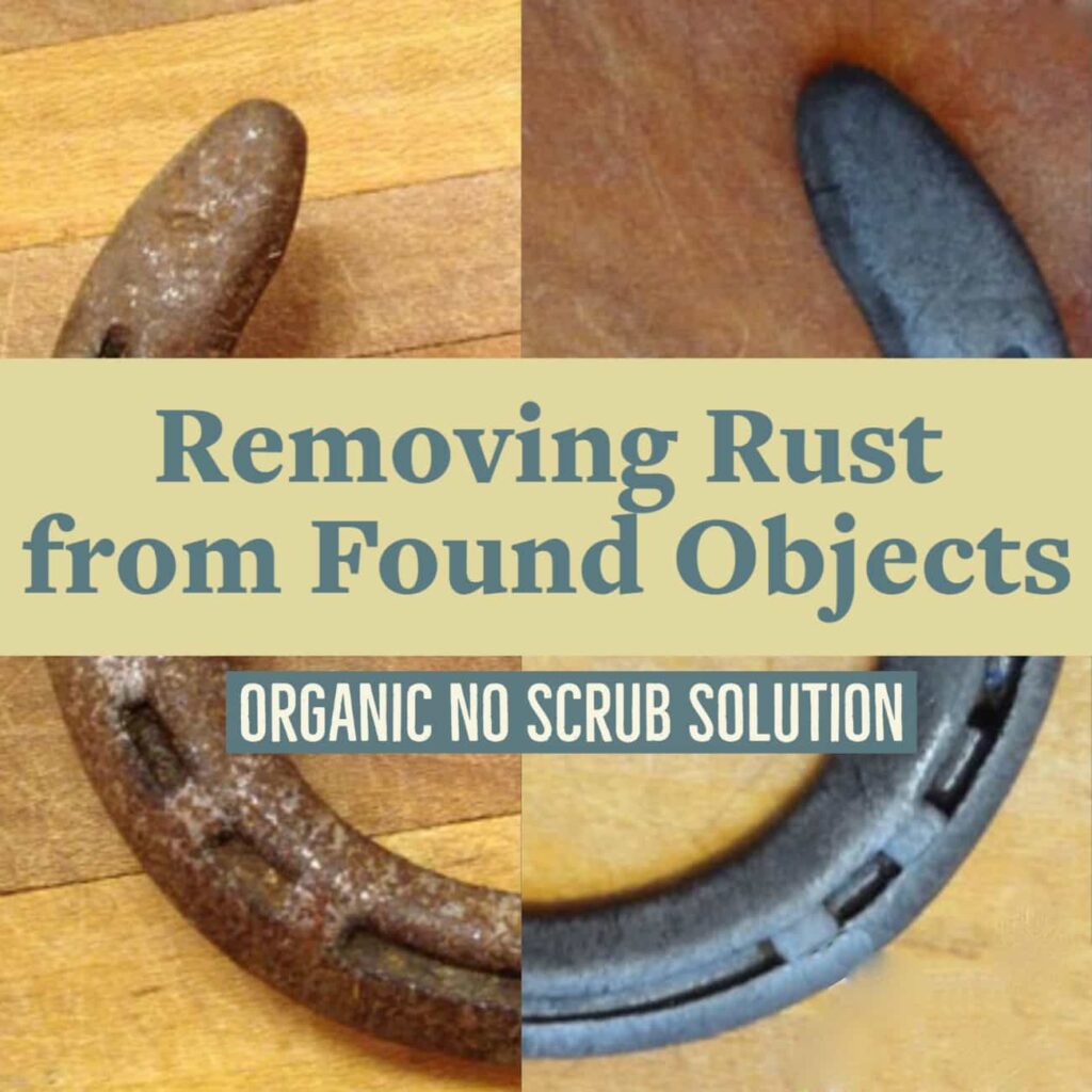One simple step to dissolve rust from tools and found objects
