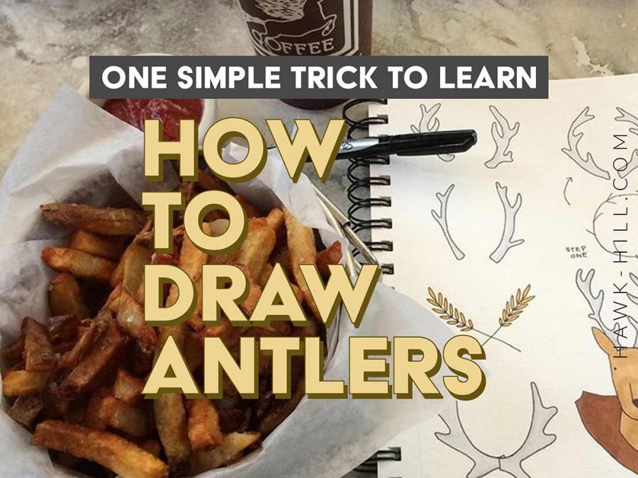 When this quick hack for drawing perfect antlers in your letter journal, notes, or sketchbook