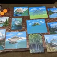 How to host a bob ross themed paint party