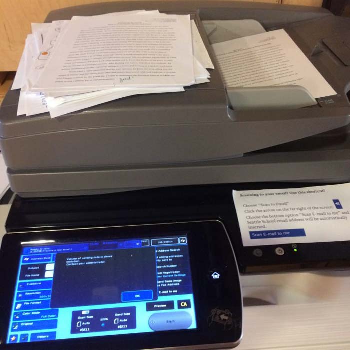 Scanning everything- especially graded papers- helps organize, minimize paper, and make it easier to calculate your grade pre-final.