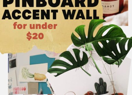How to make a giant pin board accent wall for under $20