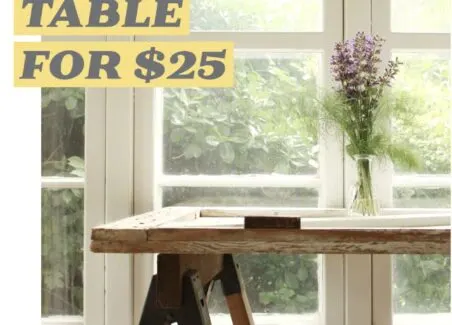 Step by step tutorial for building furniture-quality sawhorse table legs for less than $25.