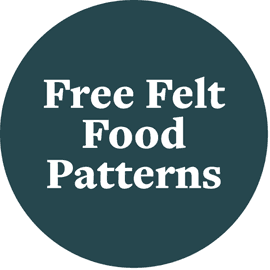 felt food patterns button