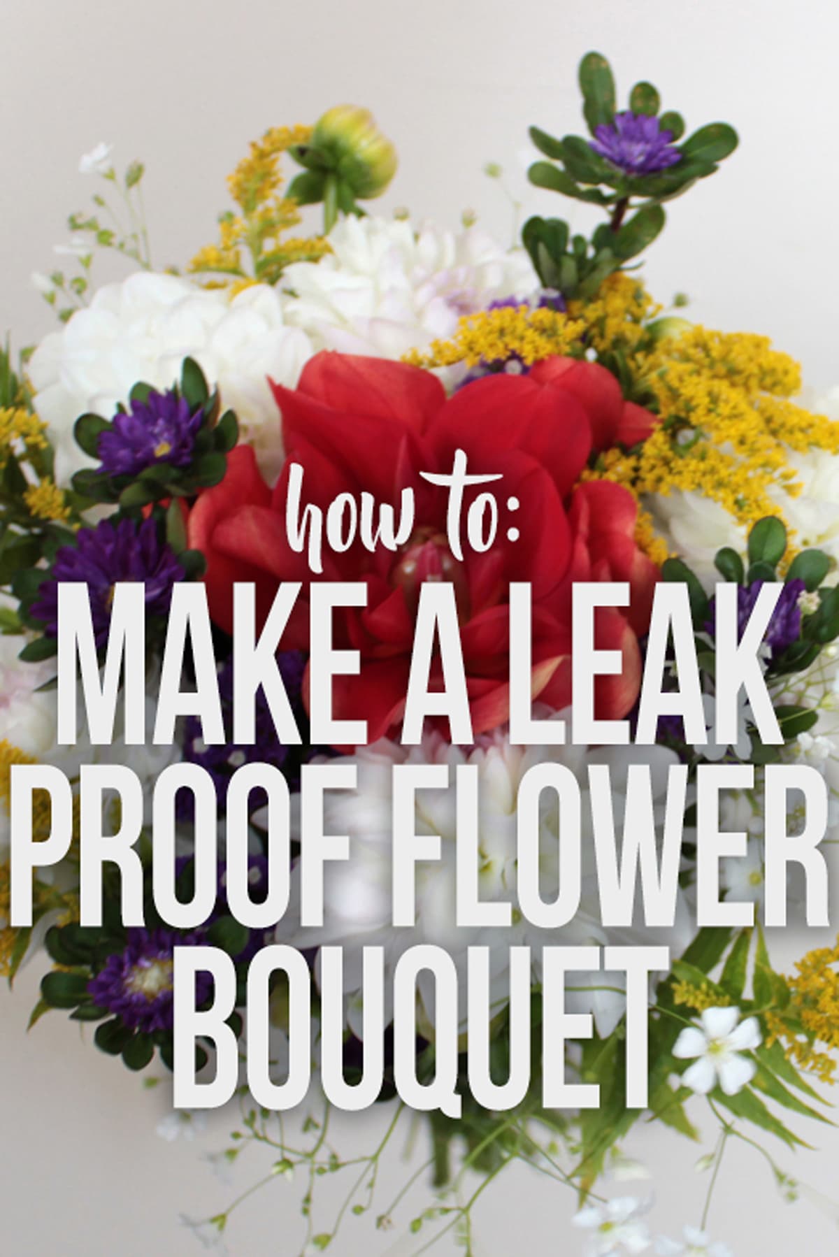 In this tutorial I show how to wrap a bouquet that will last for days without needing water