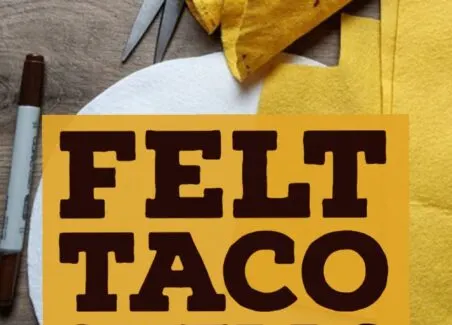 How to make crunchy felt taco shells for felt food and play kitchen pretend play