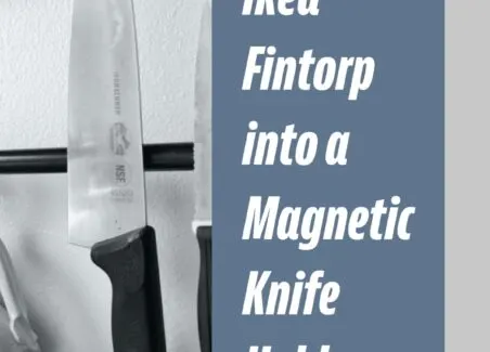 Hack and Ikea rail into a magnetic knife holder