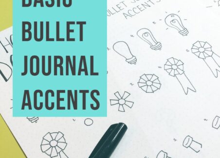 How to draw basic bullet journal accents step by step