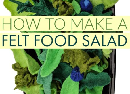How to make a felt food salad spring mix for children's play kitchens