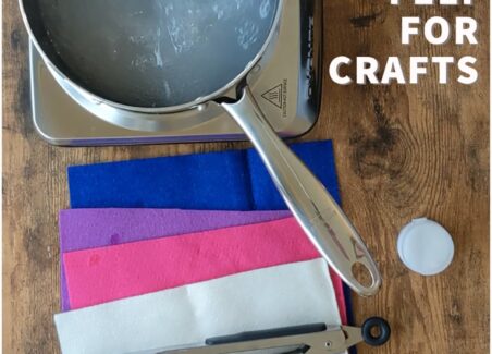 A DIY recipe for fabric stiffener that works great to create dimensional felt for crafts