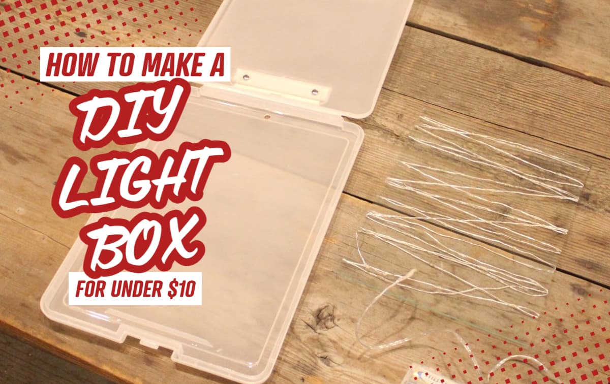 Step by step guide to creating a cheap, portable lightbox for art, tracing, and hand lettering penmanship practice.