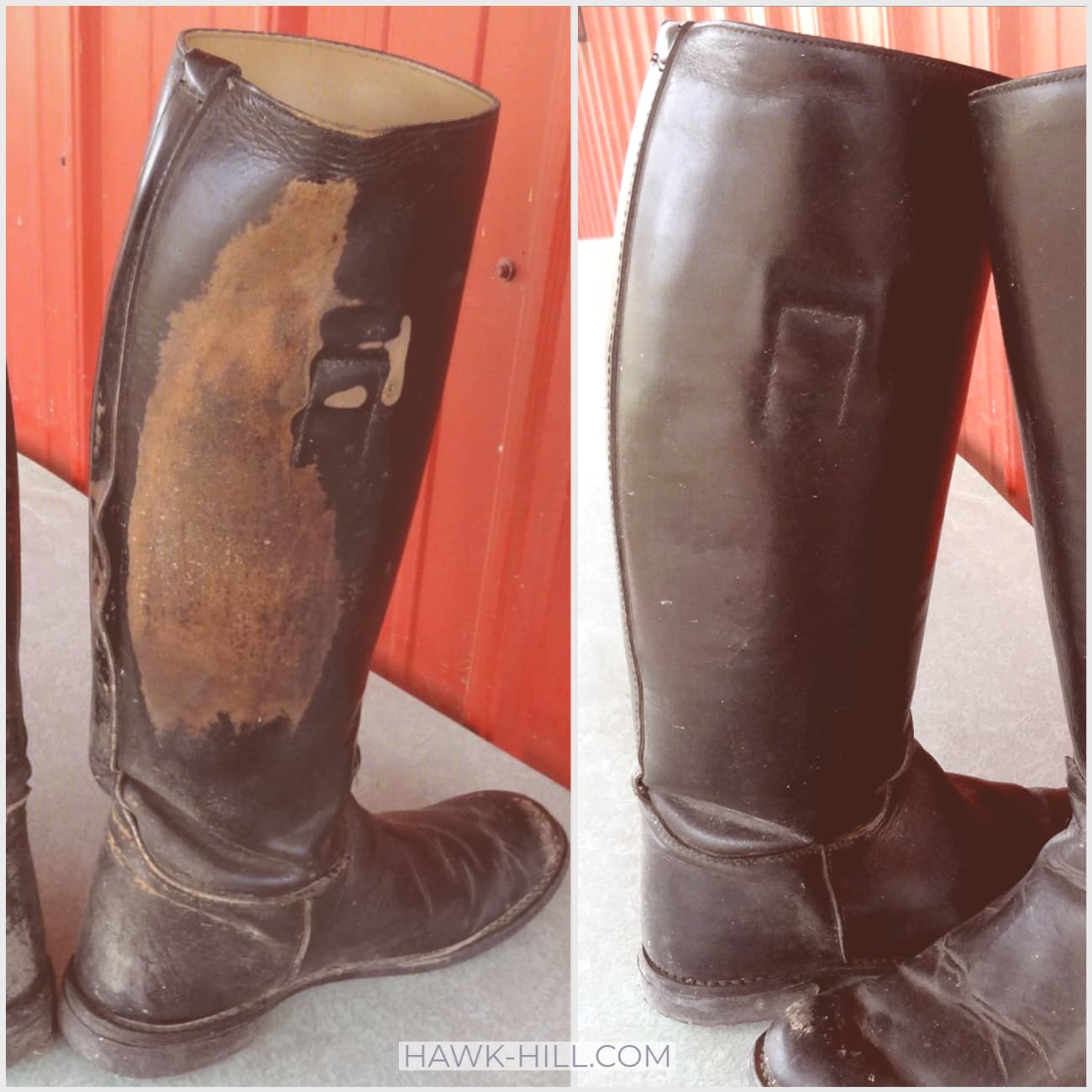 Black Leather Restorer for Saddle Riding Boots Faded Colour Dye and Worn Repair 