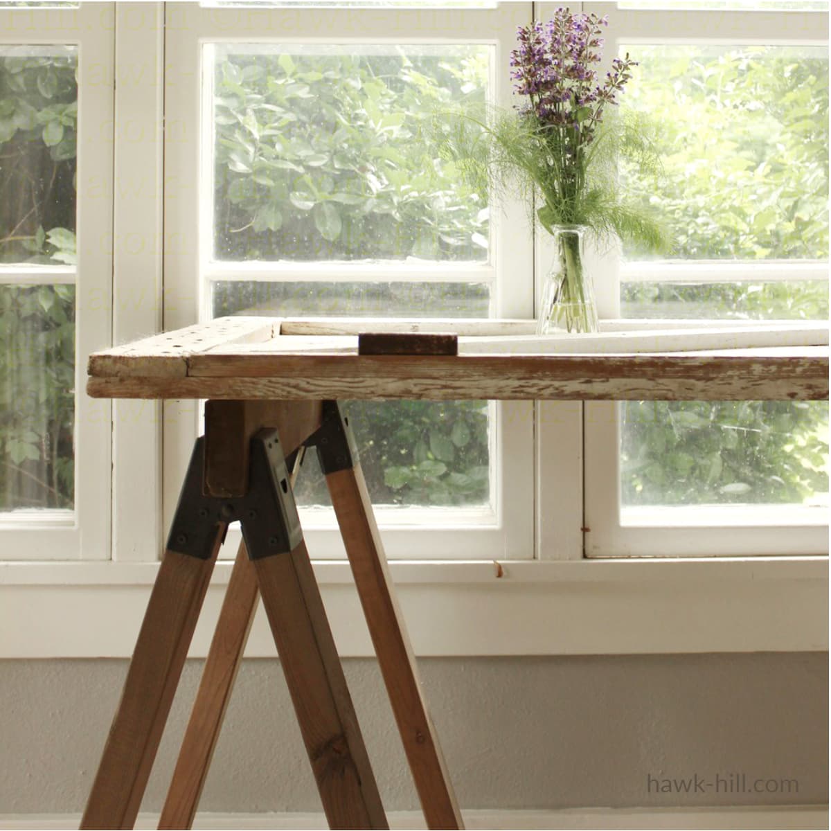 Step by step tutorial for building furniture-quality sawhorse table legs for less than $25.