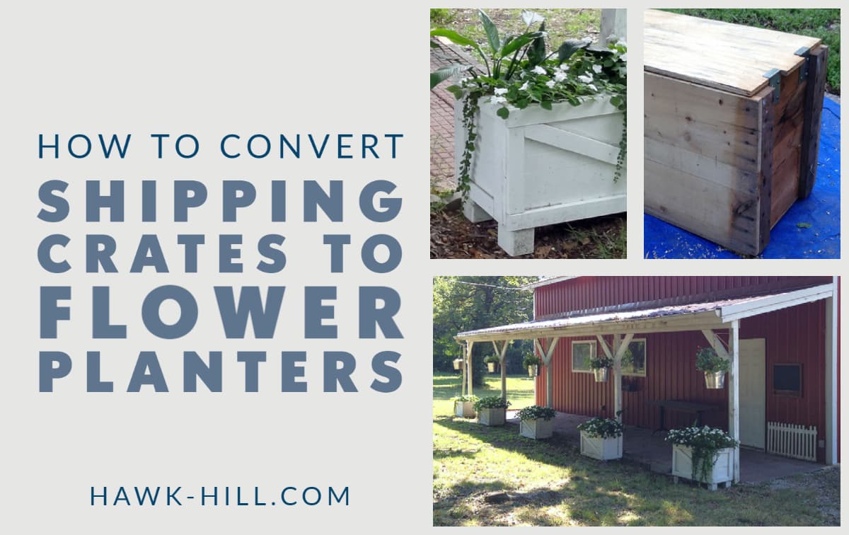 How to convert old shipping crates into french provincial style flower boxes