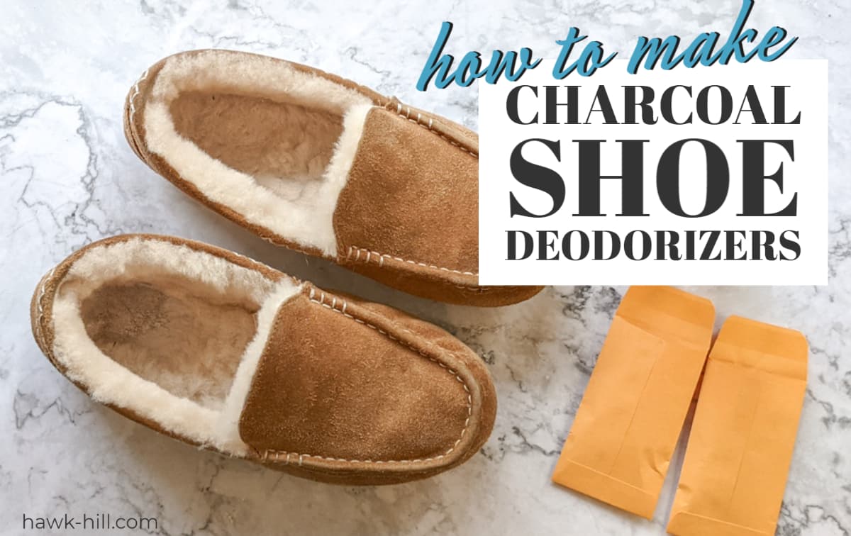 A simple DIY tutorial on how to make your own charcoal shoe deodorizers