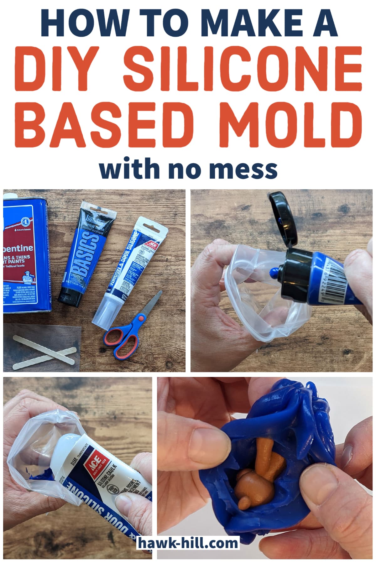 How to make custom silicone molds - no mess method