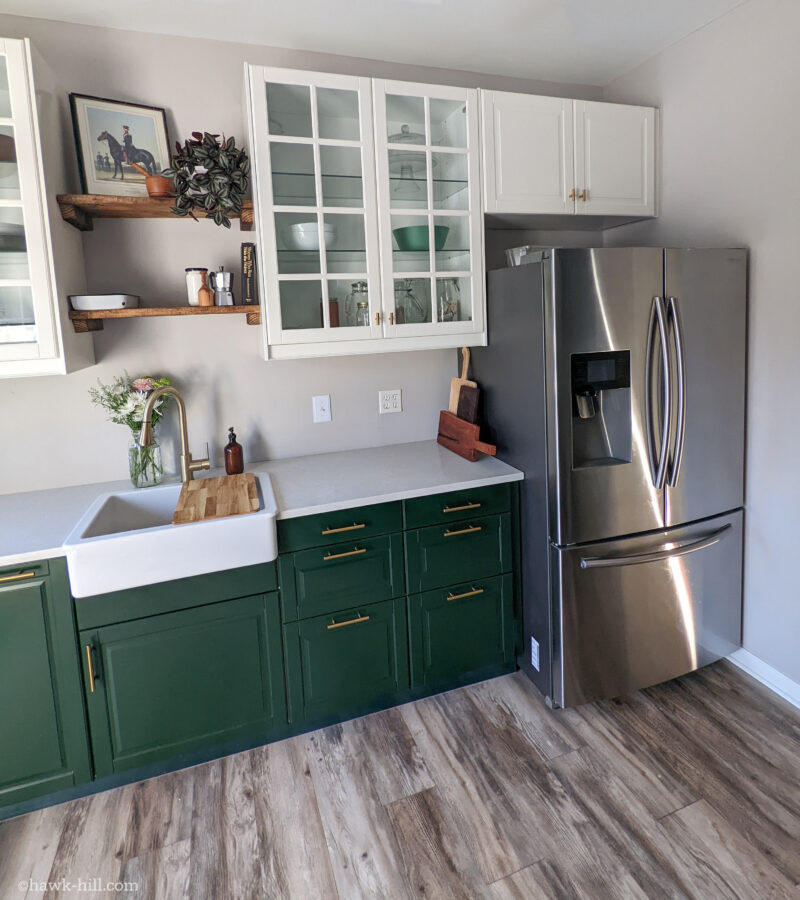 Before & After Photos of Ikea Dark Green Kitchen Cabinets in a Cozy ...