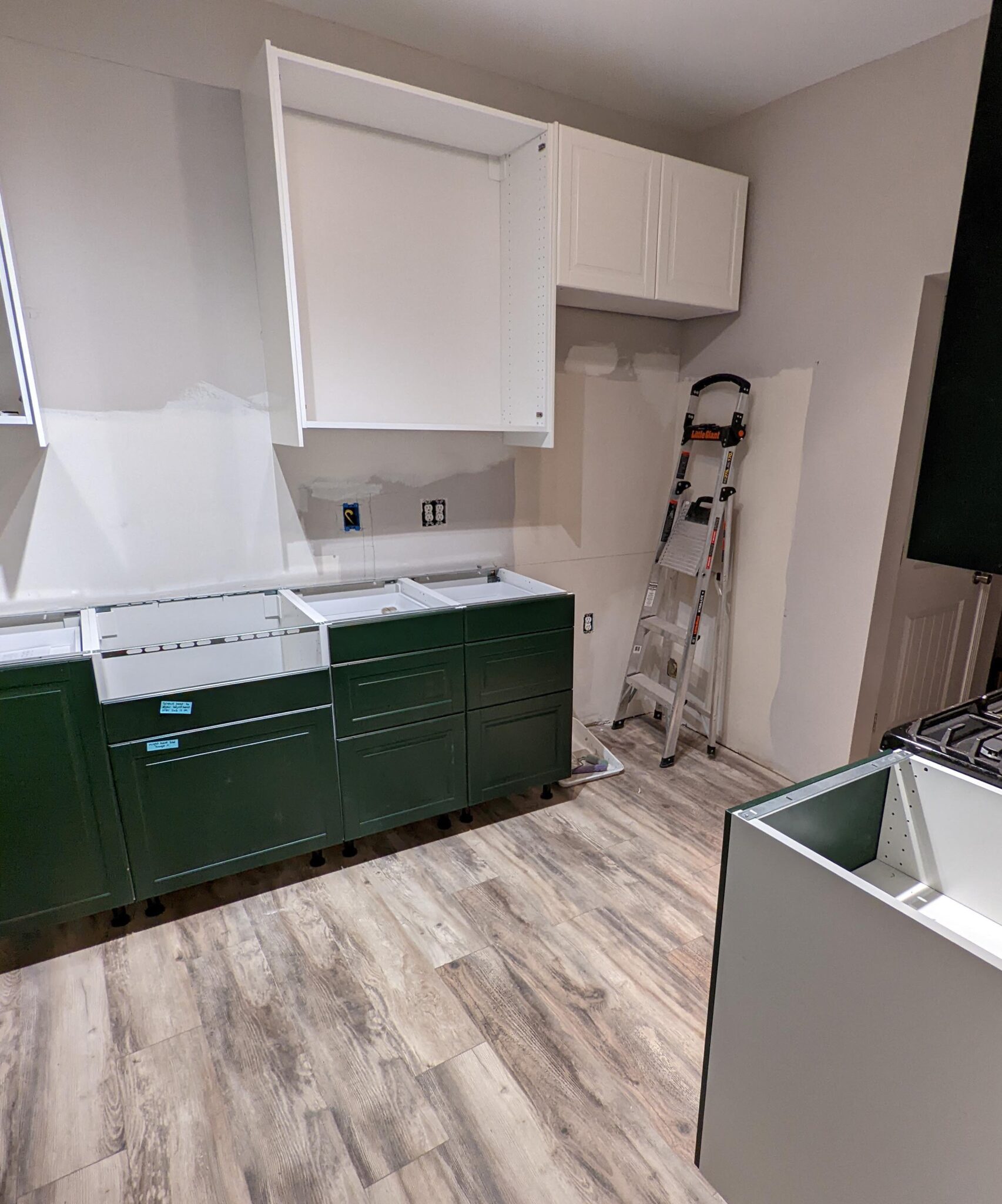 Before & After Photos of Ikea Dark Green Kitchen Cabinets in a Cozy ...