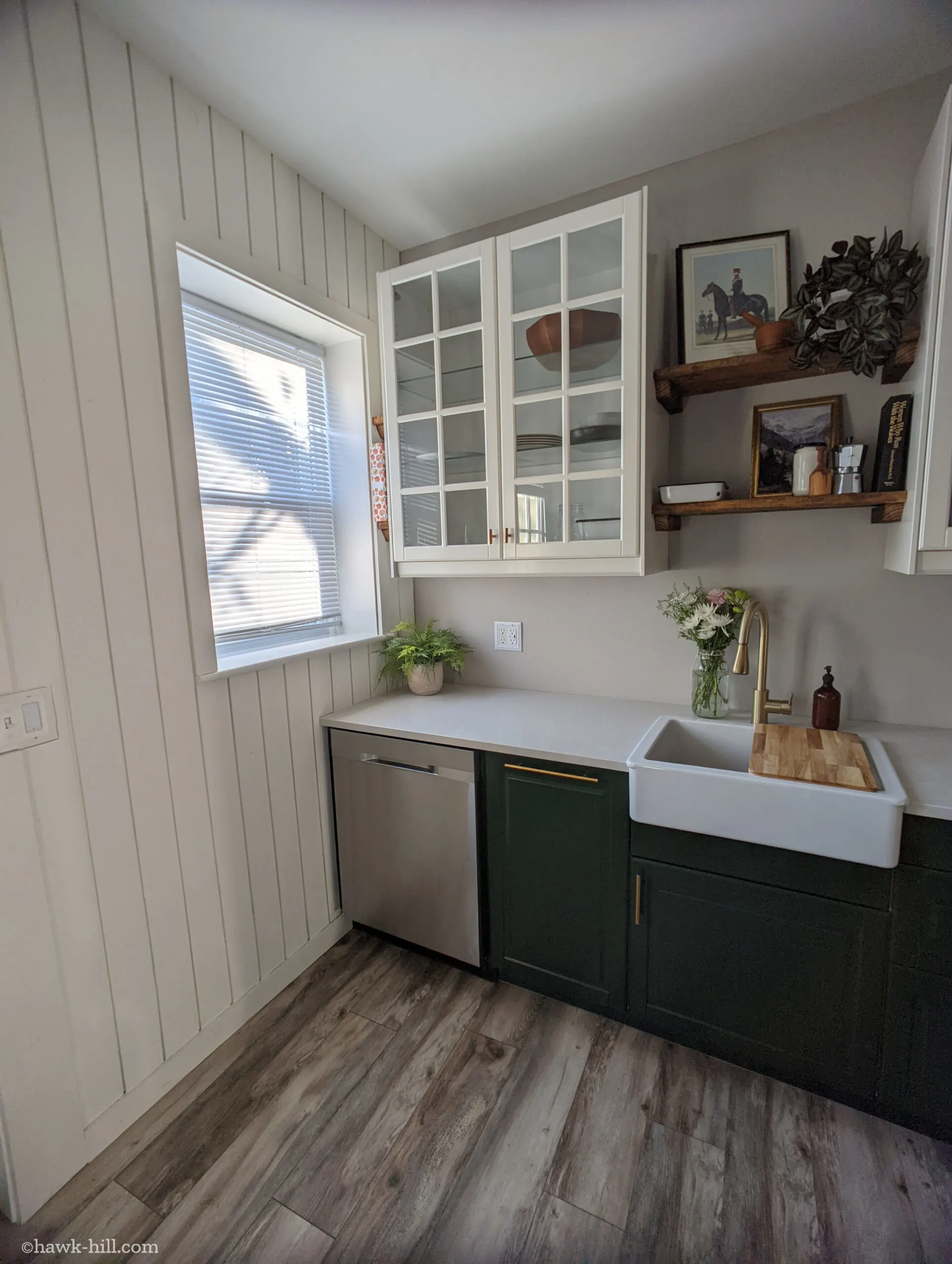 A luxurious budget kitchen remodel for this small galley kitchen.