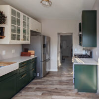 A luxurious budget kitchen remodel for this small galley kitchen.