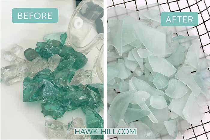 Turn broken glass into sea glass with this easy tutorial