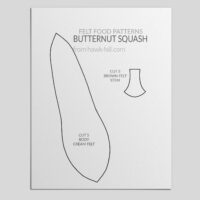 Butternut Squash Felt Template PDF Download
