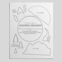 Mountain Ornament Template PDF Download