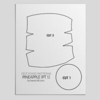 Pineapple Felt Food Template PDF Download