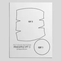 Pineapple Felt Food Template PDF Download