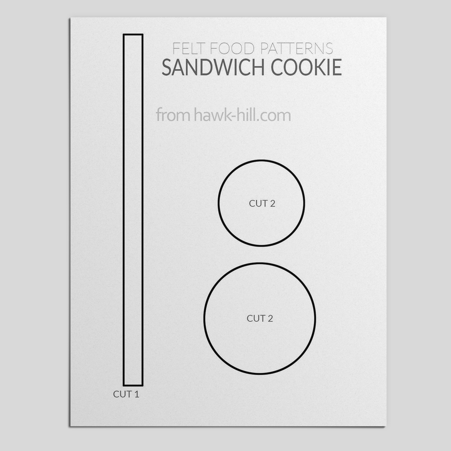 Cookie Felt Pattern PDF Download