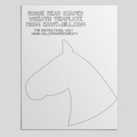 Horse-head Wreath Template PDF Download